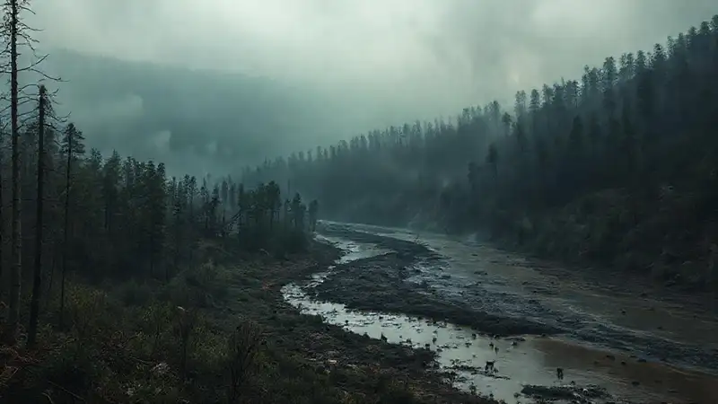 La deforestación provoca devastación ambiental oscura