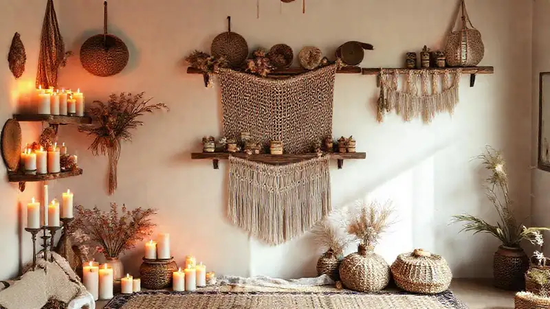 Un ambiente bohemio cálido y natural