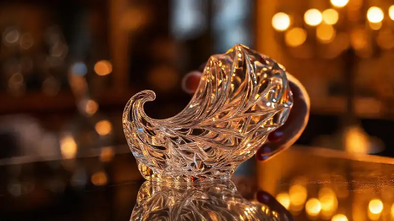 Escultura de cristal lujosa y detallada